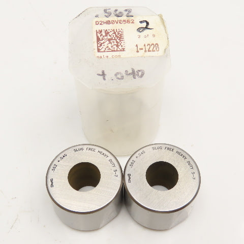 Mate Precision Tooling .562 +.040 Round Slug Free Heavy Duty S-7 Die Lot Of 2