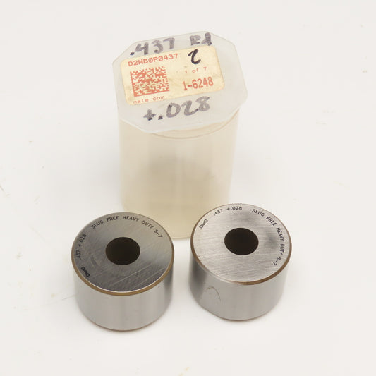 Mate Precision Tooling .437 +.028 Round Die Slug Free Heavy Duty S-7 Die Lot/ 2