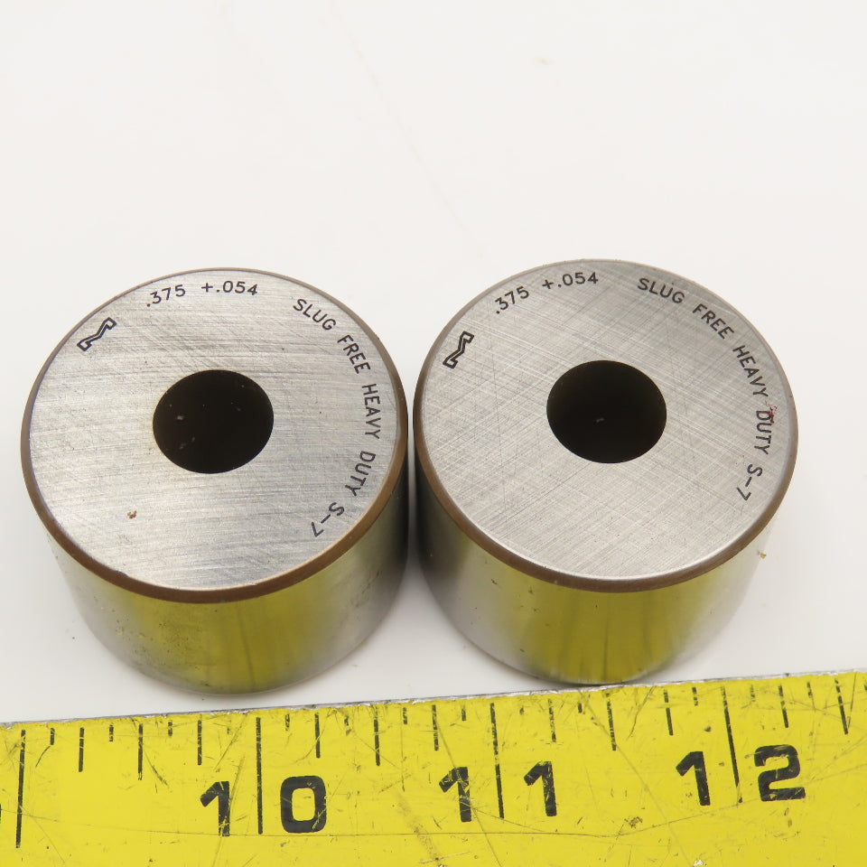 Mate Precision Tooling .375 +.054 Round Die Slug Free Heavy Duty S-7 Die Lot/ 2