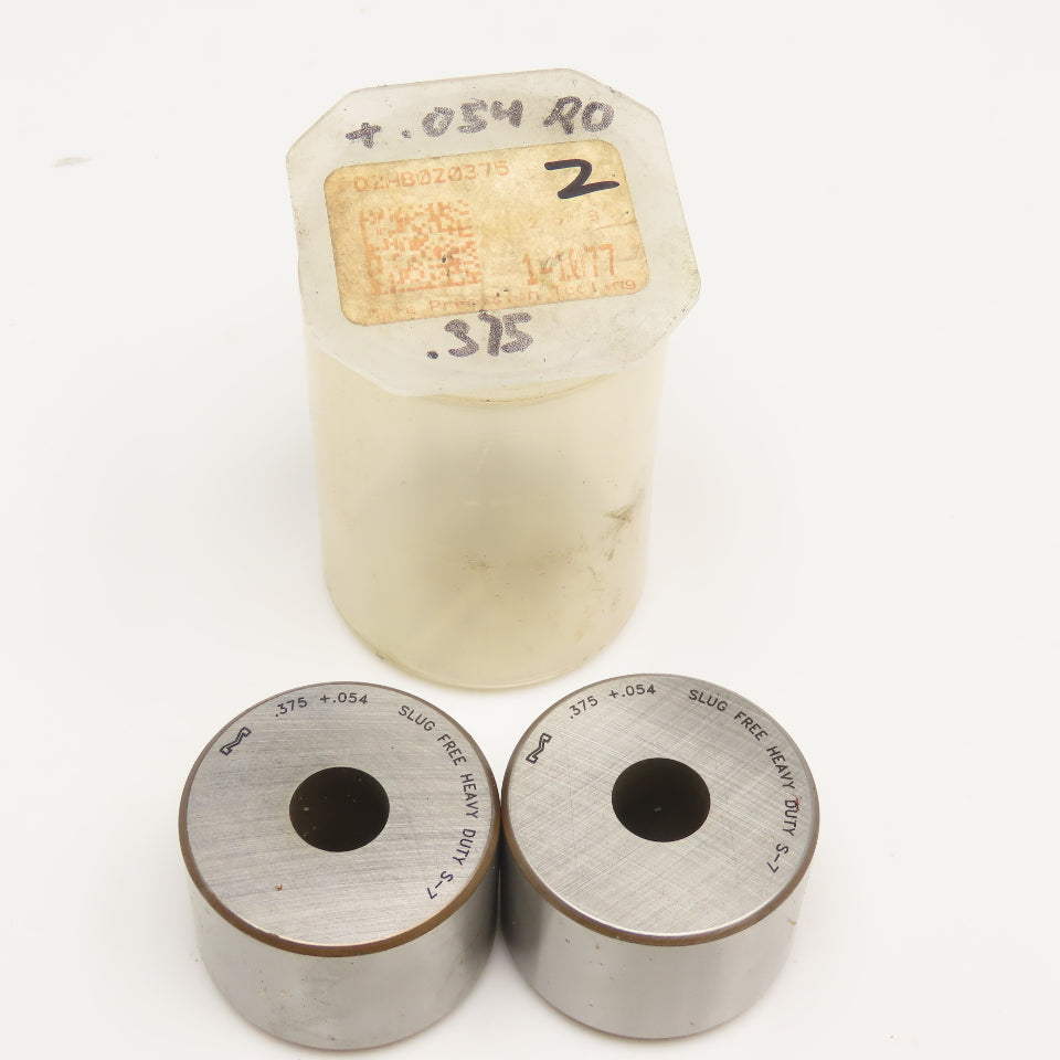 Mate Precision Tooling .375 +.054 Round Die Slug Free Heavy Duty S-7 Die Lot/ 2