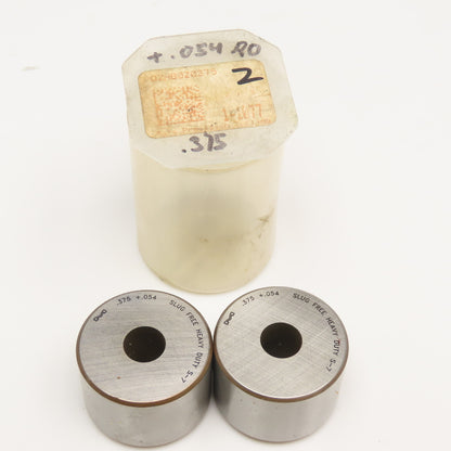 Mate Precision Tooling .375 +.054 Round Die Slug Free Heavy Duty S-7 Die Lot/ 2