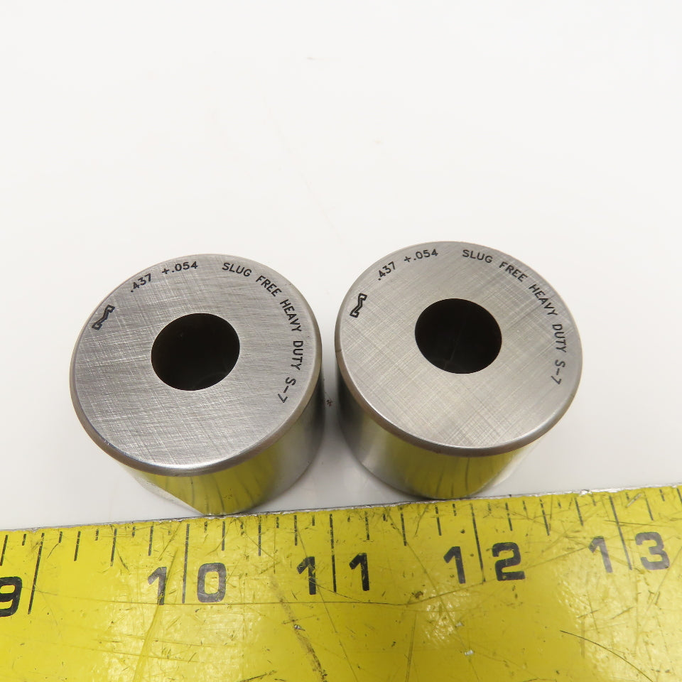 Mate Precision Tooling .437 +.054 Round Die Slug Free Heavy Duty S-7 Die Lot/ 2