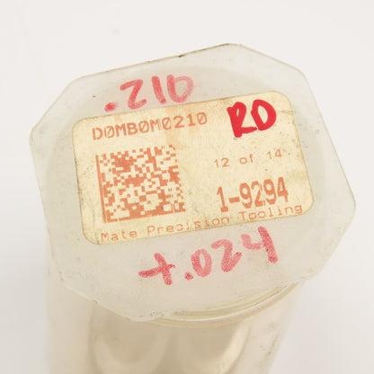 Mate Precision Tooling .210 +.024 Round Die Slug Free Heavy Duty S-7 Die Lot/ 2