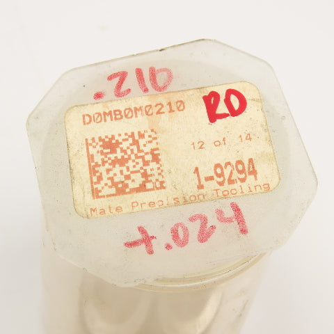 Mate Precision Tooling .210 +.024 Round Die Slug Free Heavy Duty S-7 Die Lot/ 2