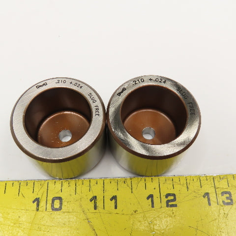 Mate Precision Tooling .210 +.024 Round Die Slug Free Heavy Duty S-7 Die Lot/ 2