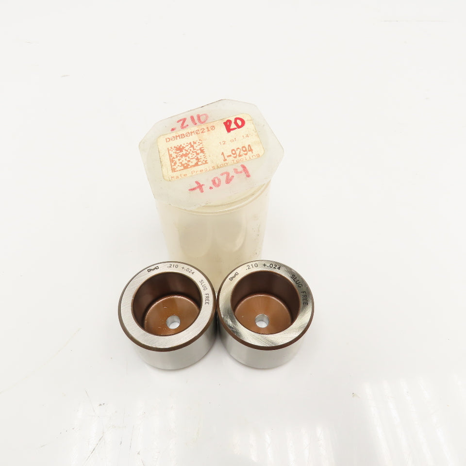Mate Precision Tooling .210 +.024 Round Die Slug Free Heavy Duty S-7 Die Lot/ 2
