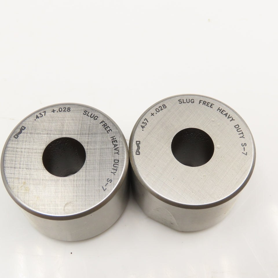 Mate Precision Tooling .437 +.028 Round Die Slug Free Heavy Duty S-7 Die Lot/ 2
