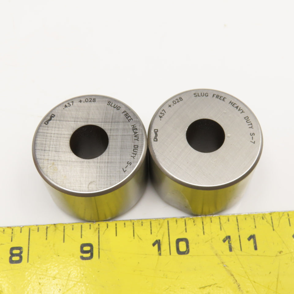 Mate Precision Tooling .437 +.028 Round Die Slug Free Heavy Duty S-7 Die Lot/ 2
