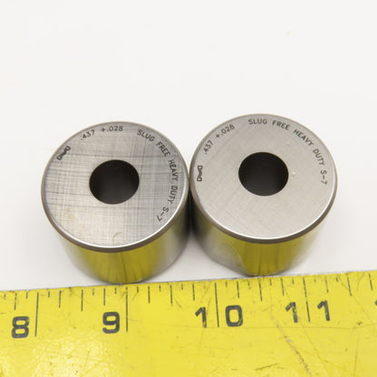 Mate Precision Tooling .437 +.028 Round Die Slug Free Heavy Duty S-7 Die Lot/ 2