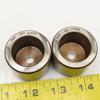 Mate Precision Tooling .281 +.028 Round Die Lot Of 2