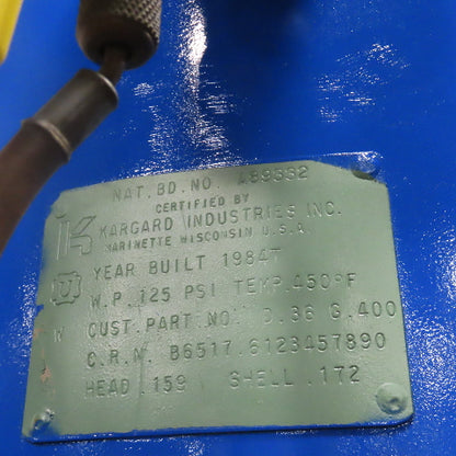 400 Gallon Vertical Compressed Air Receiver Storage Tank 125 PSI (New Paint)