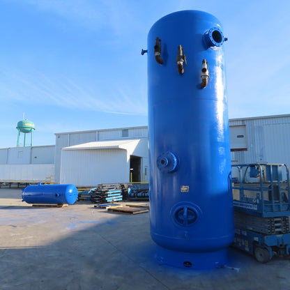 3500 Gallon Vertical Compressed Air Receiver Storage Tank 150 PSI 6" Ports