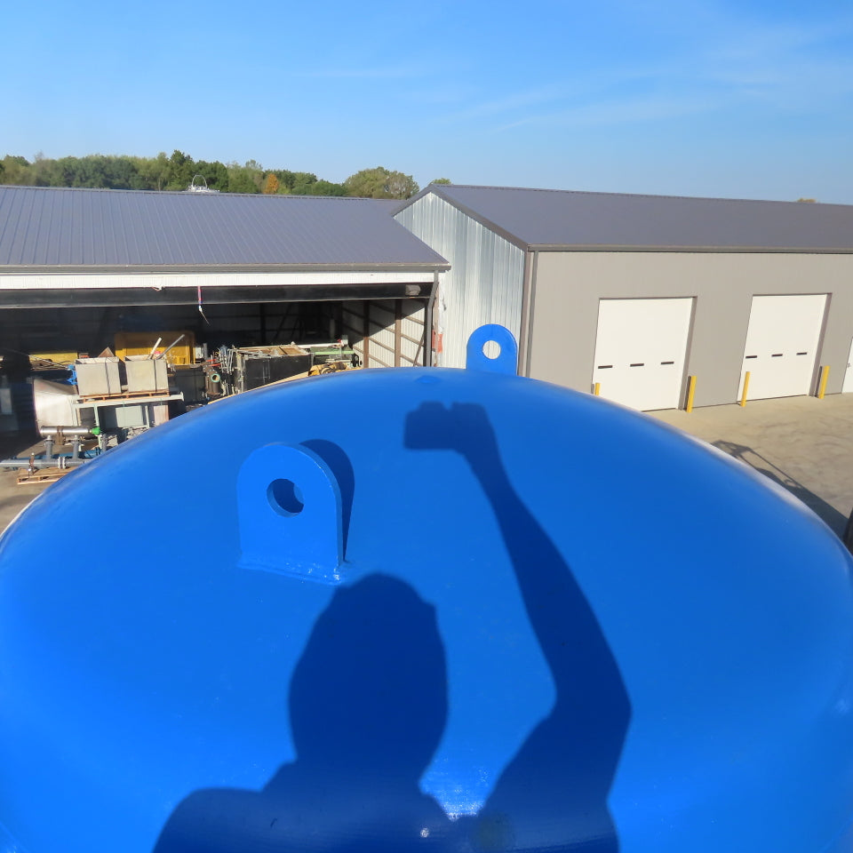 3500 Gallon Vertical Compressed Air Receiver Storage Tank 150 PSI 6" Ports