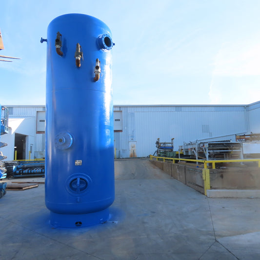 3500 Gallon Vertical Compressed Air Receiver Storage Tank 150 PSI 6" Ports