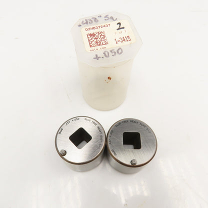 Mate Precision Tooling .437 +.050 Slug Free Heavy Duty S-7 Square Die Lot Of 2