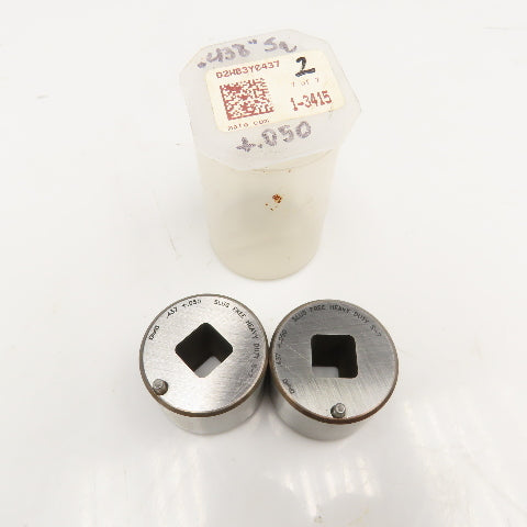 Mate Precision Tooling .437 +.050 Slug Free Heavy Duty S-7 Square Die Lot Of 2