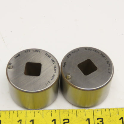 Mate Precision Tooling .375 +.028 Slug Free Heavy Duty S-7 Square Die Lot Of 2