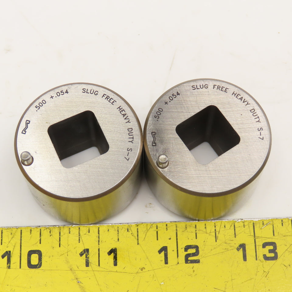 Mate Precision Tooling .500 +.054 Slug Free Heavy Duty S-7 Square Die Lot Of 2