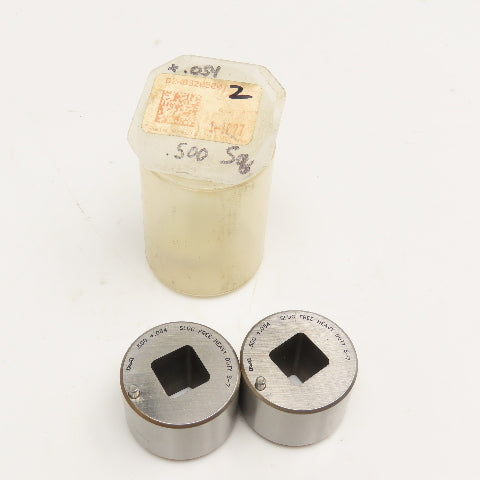 Mate Precision Tooling .500 +.054 Slug Free Heavy Duty S-7 Square Die Lot Of 2
