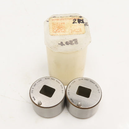 Mate Precision Tooling .375 x.500 +.028 Slug Free Heavy Duty Rectangle Die Lot 2