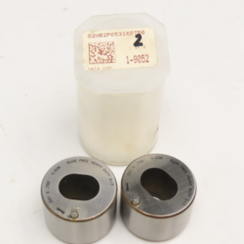 Mate Precision Tooling .531 x.750 +.028 Slug Free Heavy Duty Oblong Die Lot/2