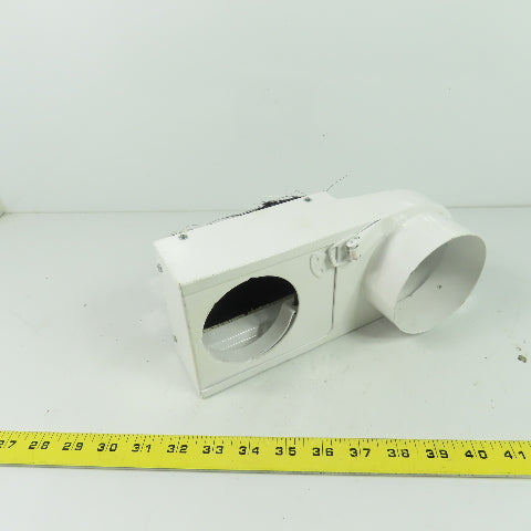 10" x 4-1/2" Steel CNC Router Dust Vacuum Shoe Cover 80mm - 94mm Duct