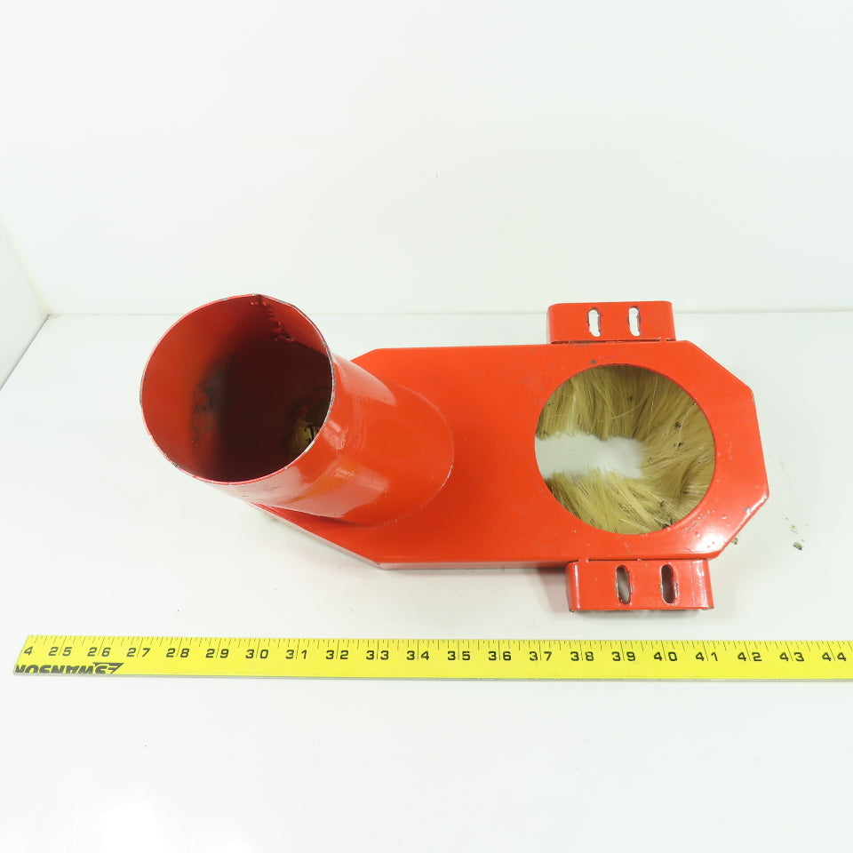14" x 6" Steel CNC Router Dust Vacuum Shoe Cover 118mm - 94mm Duct
