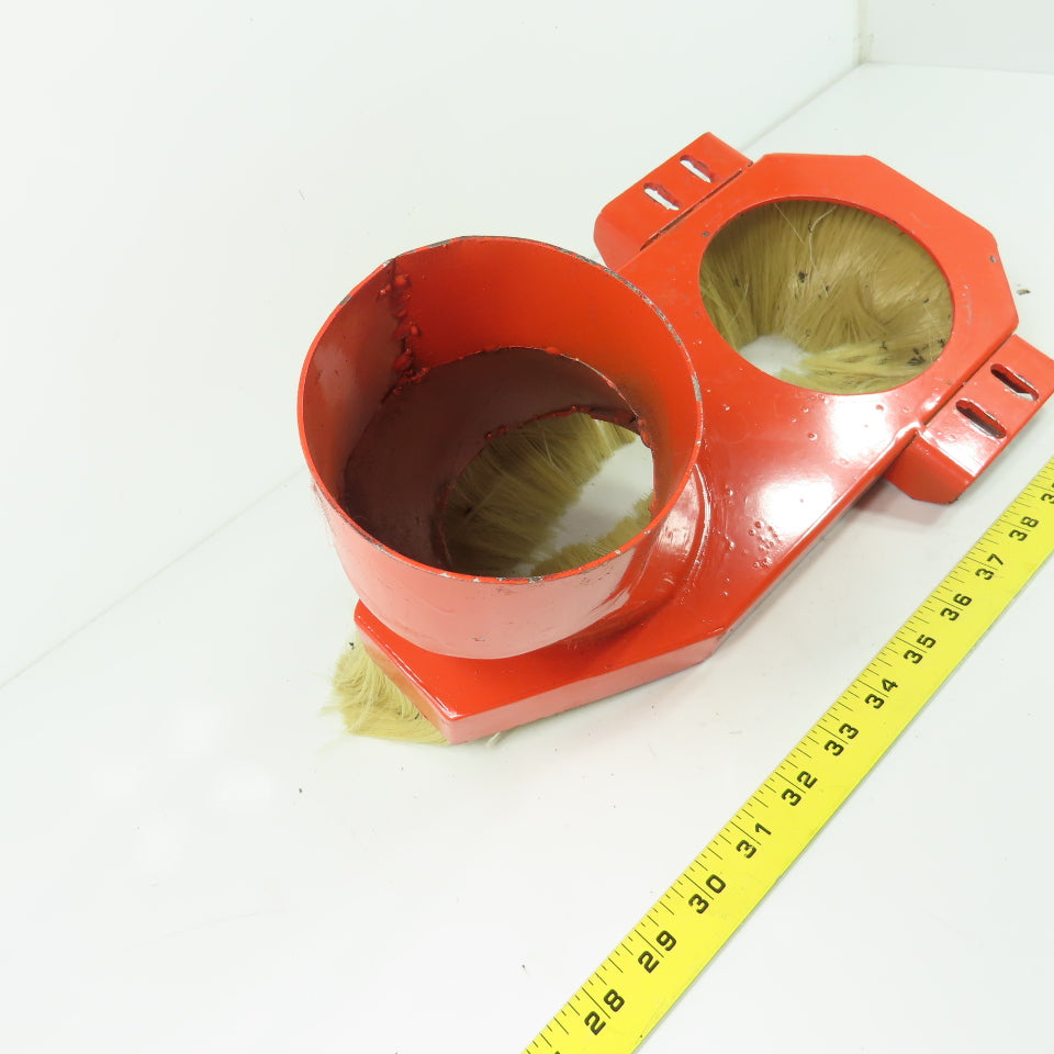 14" x 6" Steel CNC Router Dust Vacuum Shoe Cover 118mm - 94mm Duct