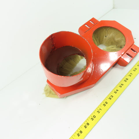 14" x 6" Steel CNC Router Dust Vacuum Shoe Cover 118mm - 94mm Duct
