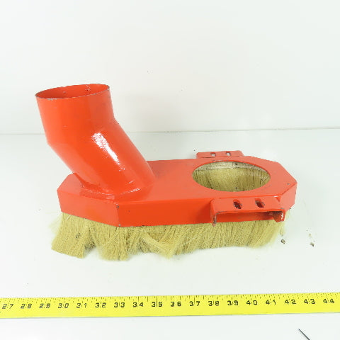 14" x 6" Steel CNC Router Dust Vacuum Shoe Cover 118mm - 94mm Duct