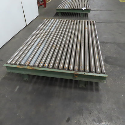 87-1/2" W x 60" L Heavy Duty Gravity Pallet Case Conveyor Section 2.5"OD 83" BF