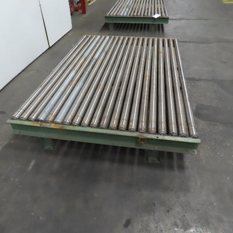 87-1/2" W x 60" L Heavy Duty Gravity Pallet Case Conveyor Section 2.5"OD 83" BF
