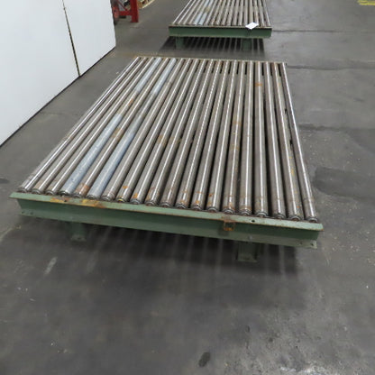 87-1/2" W x 60" L Heavy Duty Gravity Pallet Case Conveyor Section 2.5"OD 83" BF