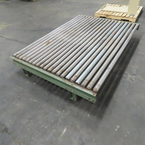 87-1/2" W x 60" L Heavy Duty Gravity Pallet Case Conveyor Section 2.5"OD 83" BF