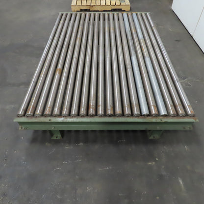 87-1/2" W x 60" L Heavy Duty Gravity Pallet Case Conveyor Section 2.5"OD 83" BF