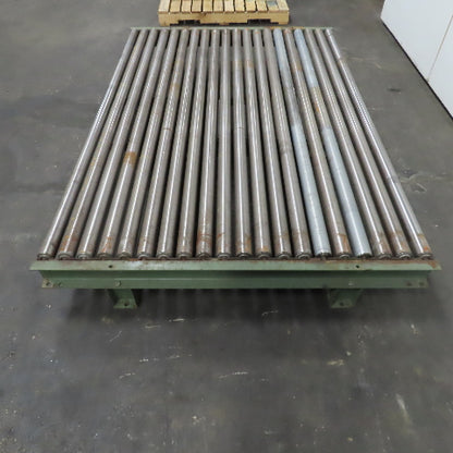 87-1/2" W x 60" L Heavy Duty Gravity Pallet Case Conveyor Section 2.5"OD 83" BF