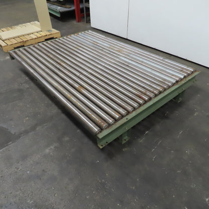 87-1/2" W x 60" L Heavy Duty Gravity Pallet Case Conveyor Section 2.5"OD 83" BF