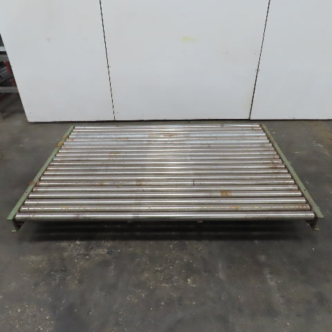 87-1/2" W x 60" L Heavy Duty Gravity Pallet Case Conveyor Section 2.5"OD 83" BF
