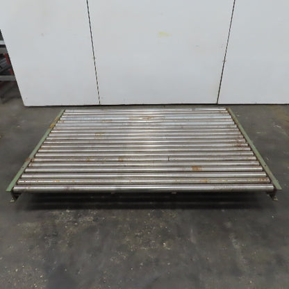 87-1/2" W x 60" L Heavy Duty Gravity Pallet Case Conveyor Section 2.5"OD 83" BF