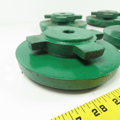 6" OD Vibration Absorbing Machine Pad Rubber Mounted Adjustable Height Lot Of 5
