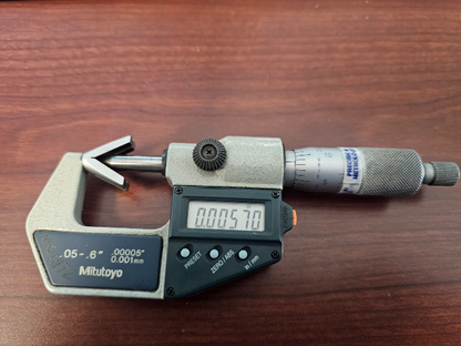 Mitutoyo 314-711-30 Outside Digital Micrometer .05-.6" Anvil W/Data Port