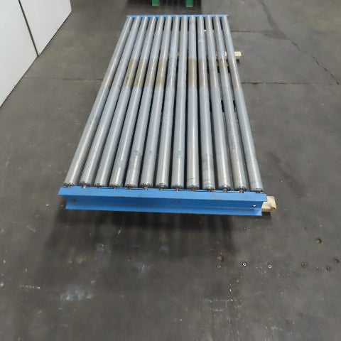 87-1/2" x 39" Heavy Duty Pallet Case Gravity Conveyor Section 83" BF 2.5" OD