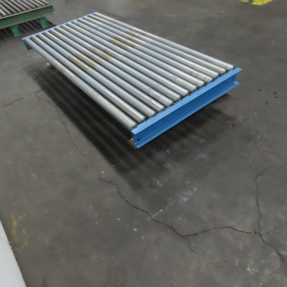 87-1/2" x 39" Heavy Duty Pallet Case Gravity Conveyor Section 83" BF 2.5" OD