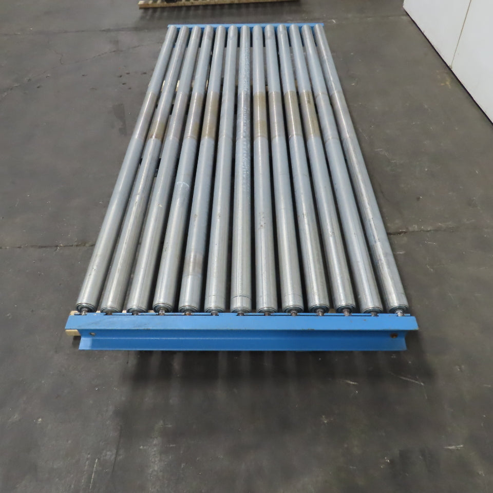 87-1/2" x 39" Heavy Duty Pallet Case Gravity Conveyor Section 83" BF 2.5" OD