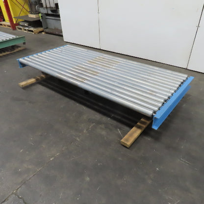 87-1/2" x 39" Heavy Duty Pallet Case Gravity Conveyor Section 83" BF 2.5" OD