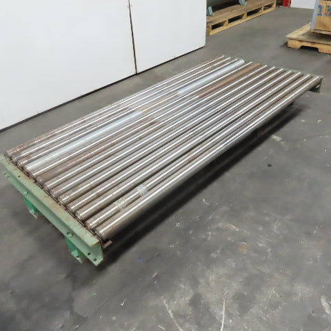 87-1/2" x 39" Heavy Duty Pallet Case Gravity Conveyor Section 83" BF 2.5" OD