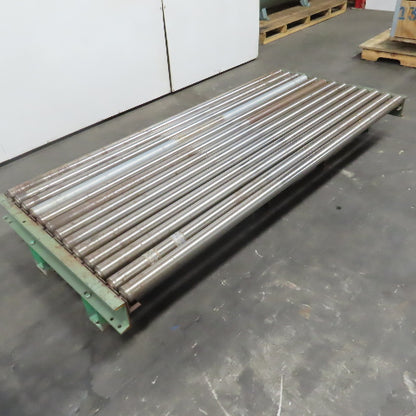 87-1/2" x 39" Heavy Duty Pallet Case Gravity Conveyor Section 83" BF 2.5" OD