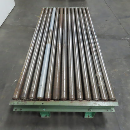 87-1/2" x 39" Heavy Duty Pallet Case Gravity Conveyor Section 83" BF 2.5" OD