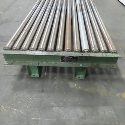 87-1/2" x 39" Heavy Duty Pallet Case Gravity Conveyor Section 83" BF 2.5" OD