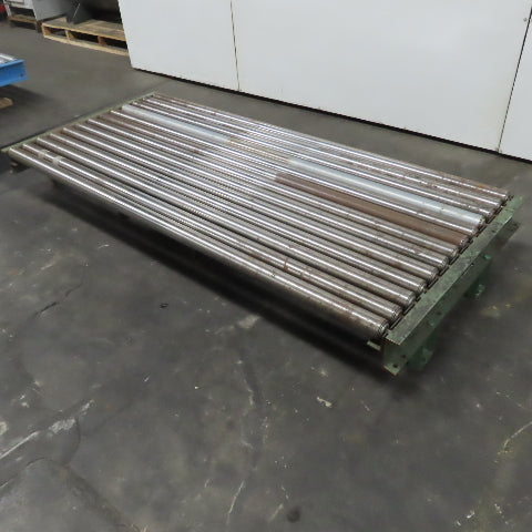 87-1/2" x 39" Heavy Duty Pallet Case Gravity Conveyor Section 83" BF 2.5" OD